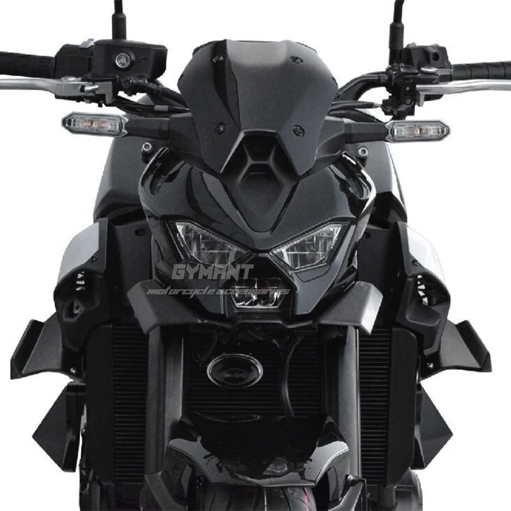 لـ KAWASAKI Z900SE 2025 Z900 2025 دراجة نارية Downforce وينجليت الهوائية الجناح الأمامي مجموعة سبويلر ملحقات جديدة سبويلر أمامي #3