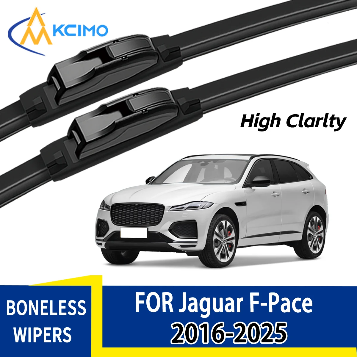 For Jaguar F-Pace X761 2016-2025 Automobiles Durable Quiet Front Windscreen Wiper Blades Auto Window Replacement Accessories