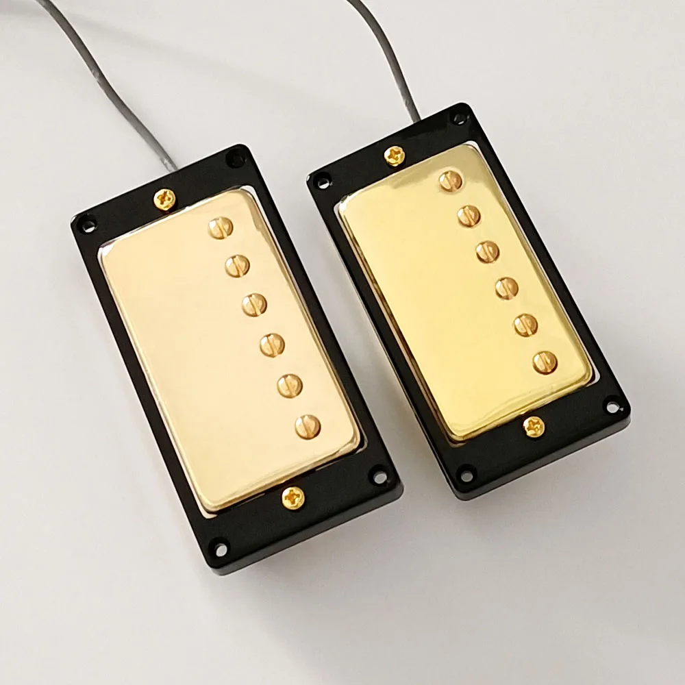 Humbucker Electric Guitar Pickup Gold Neck Bridge Pickup for LP Style Electric Guitar Brass Cover Guitarra Pickup