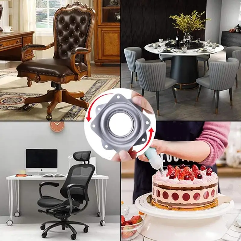 3 Zoll Lazy Susan Drehteller mit Stahlkugellagern, Drehplatte für Möbel, Stühle, Ausstellungsstücke, Kochtische – Detail 6