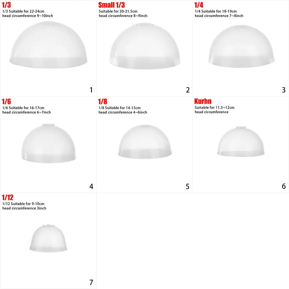 1/3 1/4 1/6 1/8 1/12 Doll-specific Fixed Wig Headgear Silicone Headgear Anti Slip Anti Staining For Doll Gel Hair Wigs Cover