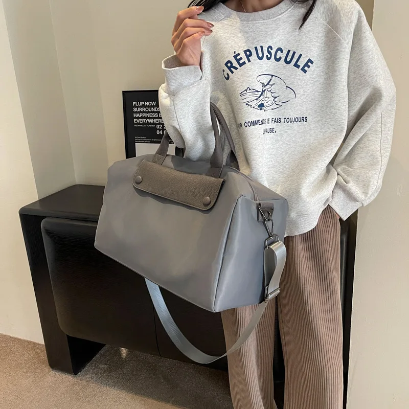 Korean Crossbody Sports Gym Bag Waterproof Oxford Cloth Luggage Bag Lightweight Short Trip Travel Bag