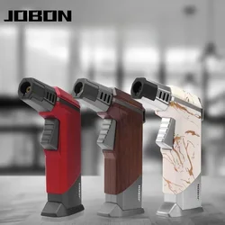 New JOBON Strong Blue Flame Spray Gun Inflatable Lighter Fire Lock Anti Slip Base Gas Lighter Outdoor BBQ Kitchen Cigar Lighters