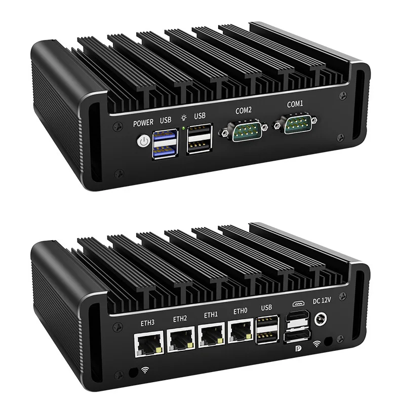 Celeron J6412 كمبيوتر صغير مع جهاز توجيه DDR4 بدون مروحة لجدار الحماية - مقابس الولايات المتحدة/CN/الاتحاد الأوروبي الجديدة #3