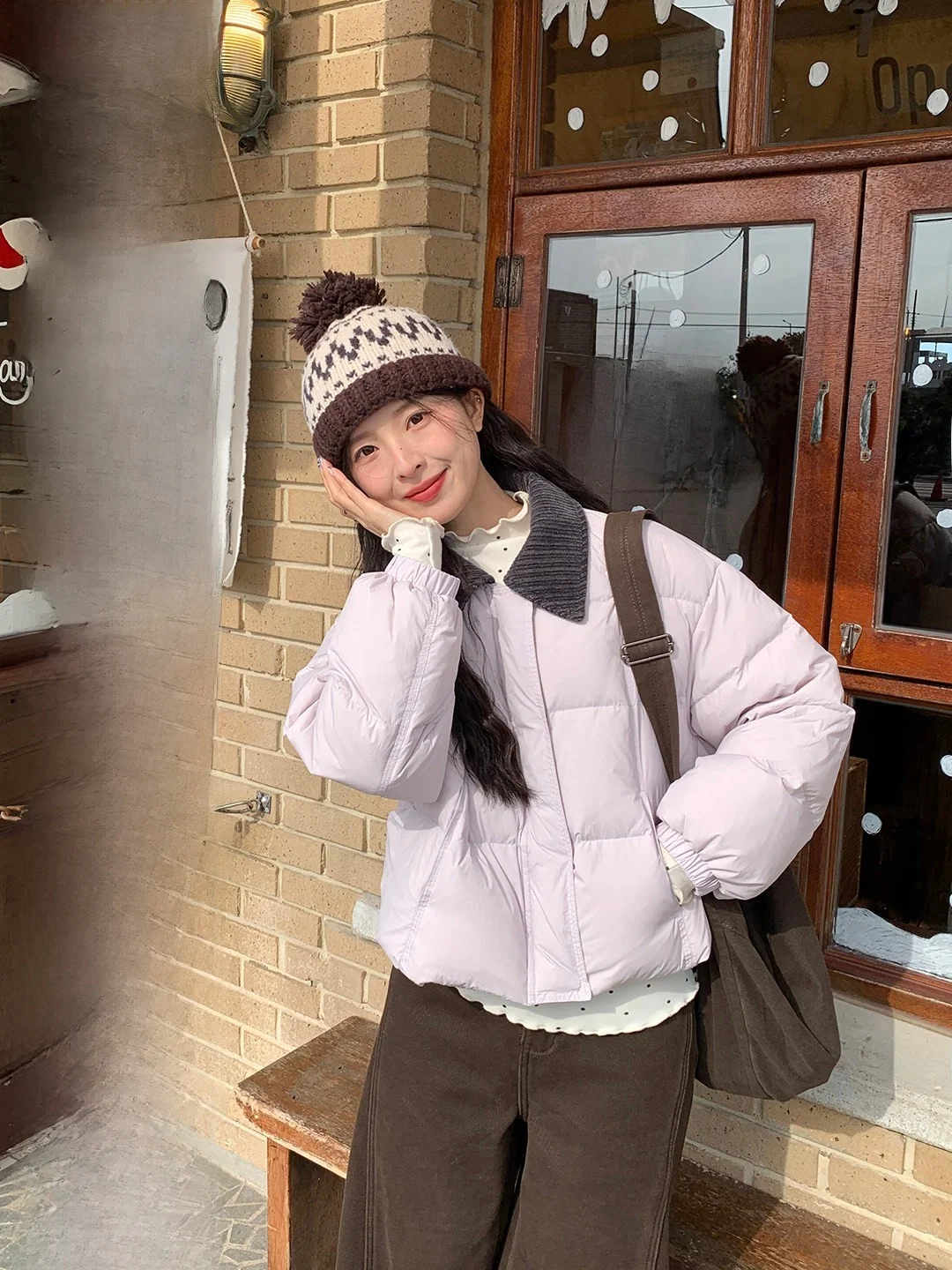 

Повседневная легкая теплая женская пуховая куртка в корейском стиле: универсальная, стройнящая, модная зимняя верхняя одежда