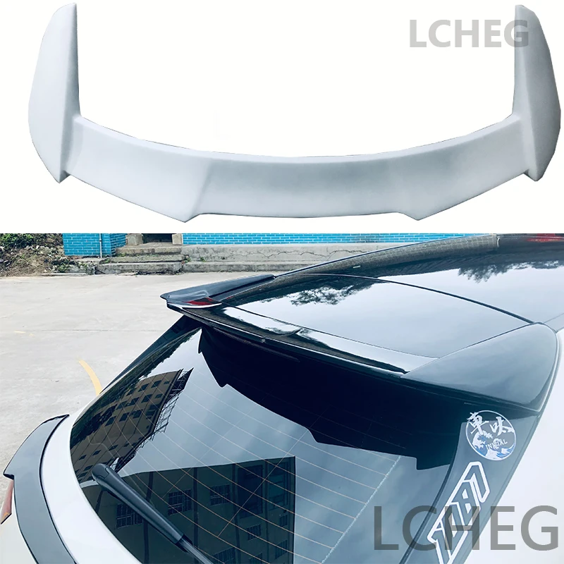 For 2019-2024 Mercedes Benz hatchback X118 CLA180-250 CLA35 45 FRP material rear roof spoiler smooth black car rear cover wing