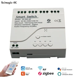 Zigbee-ローラーシャッタースイッチモジュール,wifiモーター,12v,24v,3.0 v,コントローラー,alexa用ブレーカーリレー,220,1ch, 2ch, 4ch