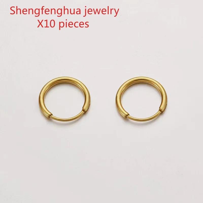 

Free shipping 10pcs fashion plain ring needle 316 integrated stainless steel round wire earrings human body puncture needle tit