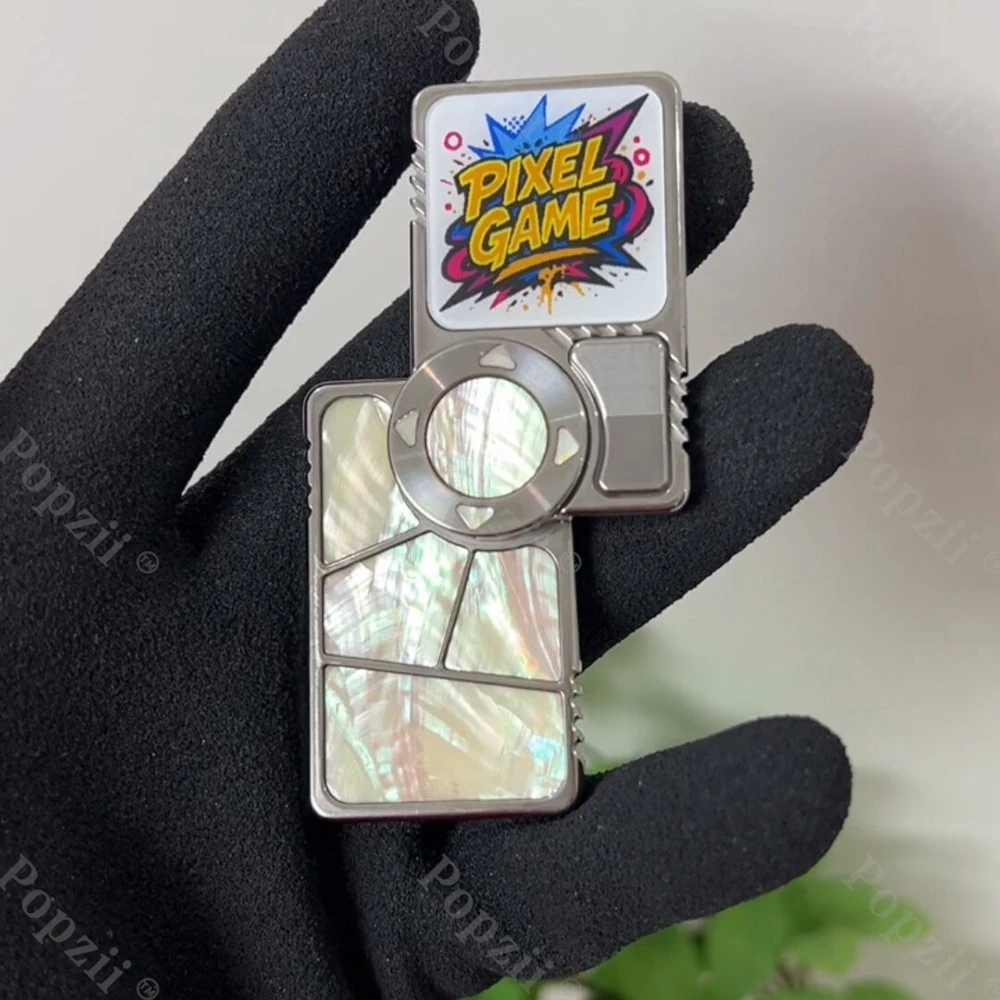 PGEDC ZHUANJI Fidget Slider Stainless Steel Luminous Fritillaria Mechanical Slider Spinner Stress Relief Toy Original Design