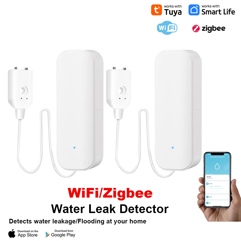 WiFi Water Level Sensor Tuya Leakage Alarm Flood Leak Detector Smart Home Life APP Water Alert Overflow Alarm Security System