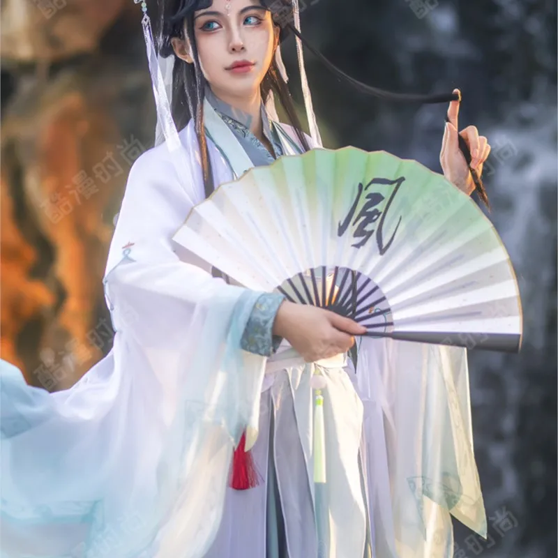 Fengshi Qingxuan Cos Costume Niang Yushi Han Chinese Clothing Wig Cosplay for Women