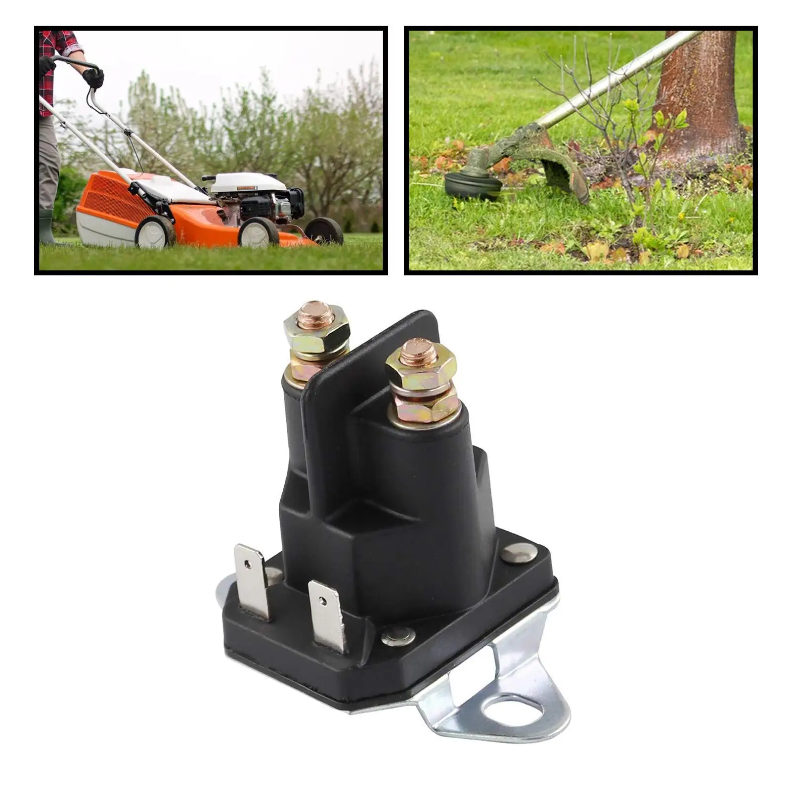 

Starter Relay Solenoid 75mmx50mmx65mm Premium Plastic Accessory for Garden Tractor Replace 44814800