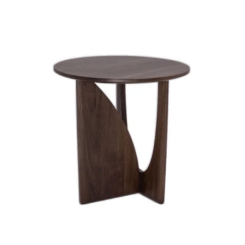 

Small coffee table, living room, household balcony sofa edge, rubber wood, small round few corners