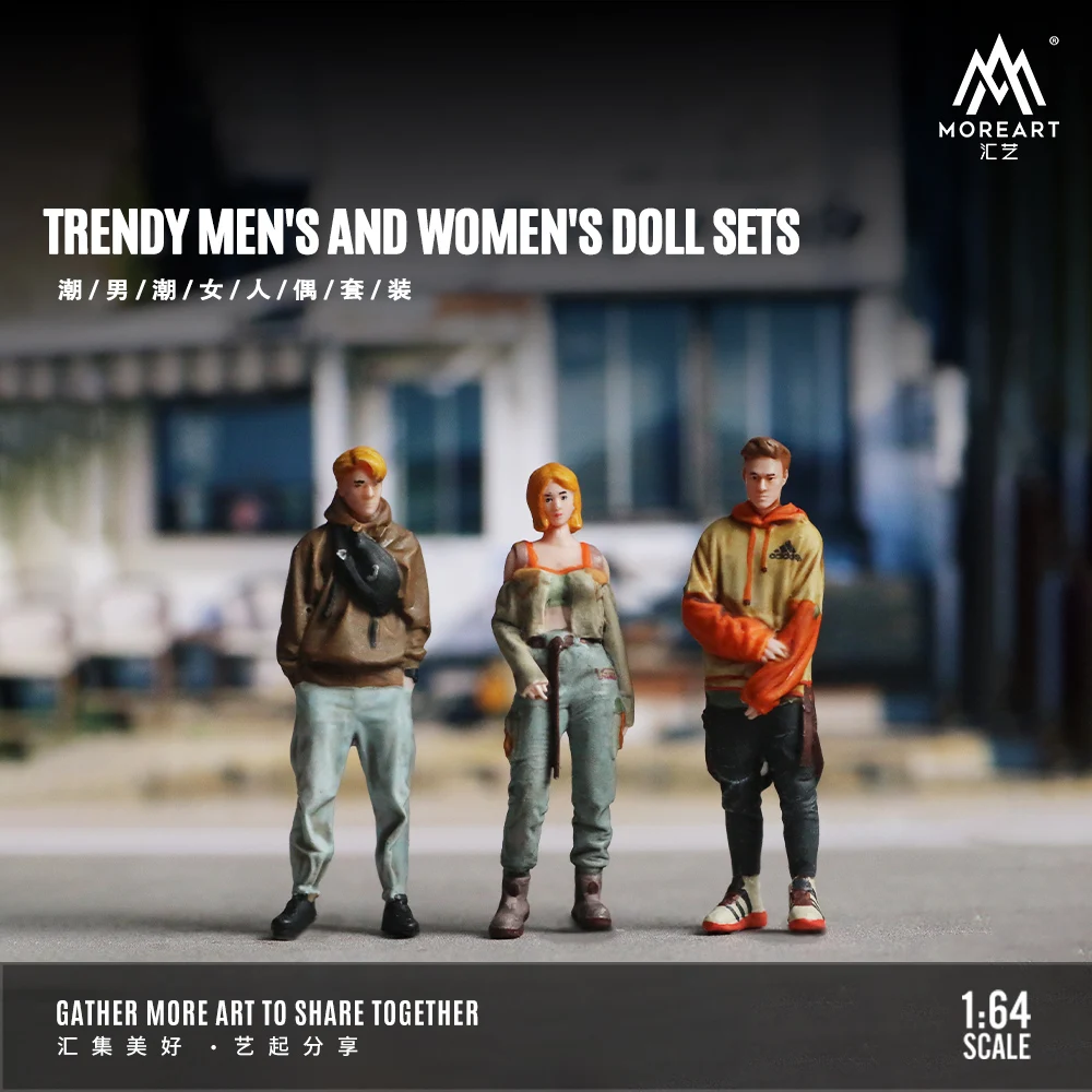 MoreArt 1/64 Street boy/girl resin action figure set