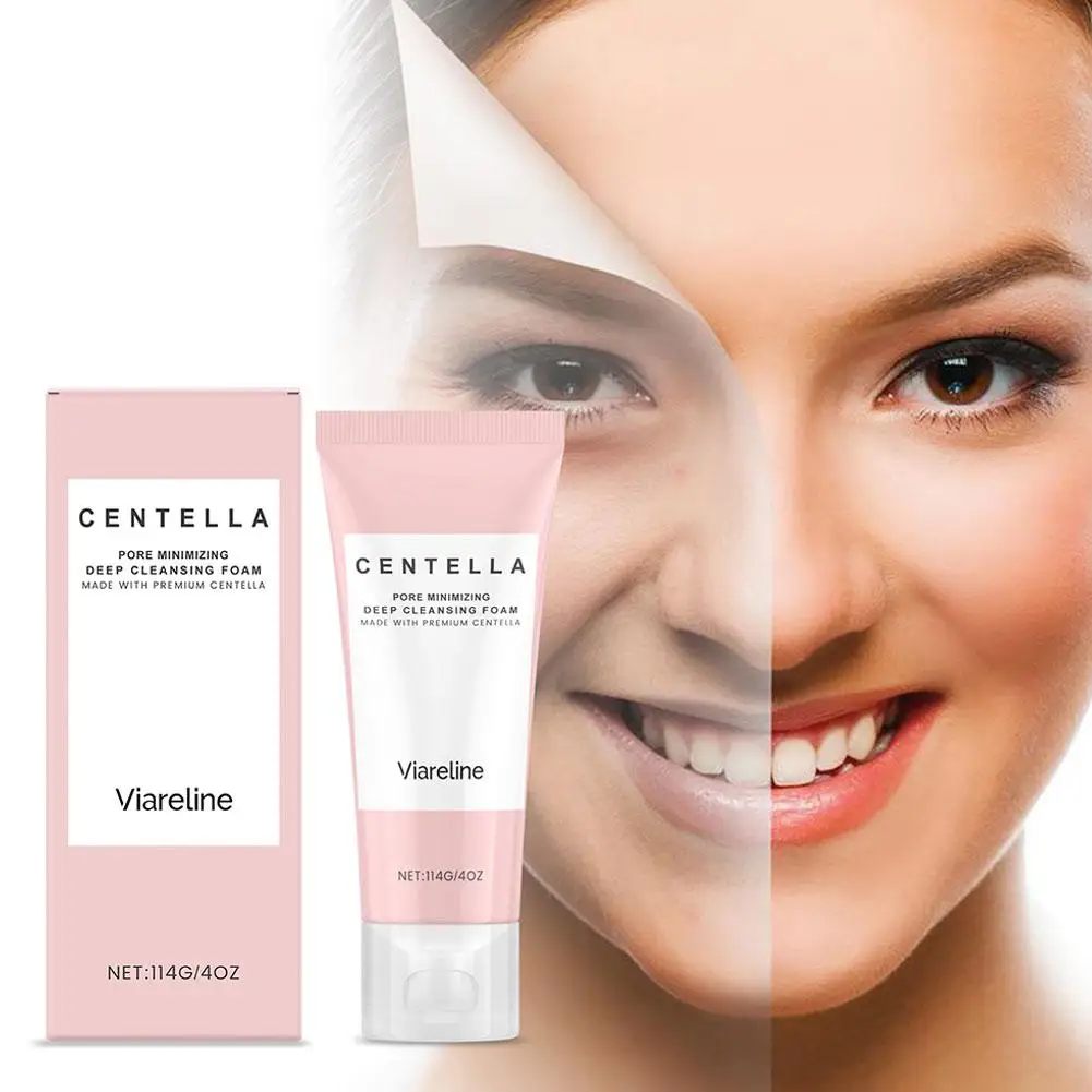 Pore Minimizing Deep Cleansing Foam Made With Premium Centella Asiatica, Repair Skin Barrier, Soothing Sensitive,Facial Cleanser