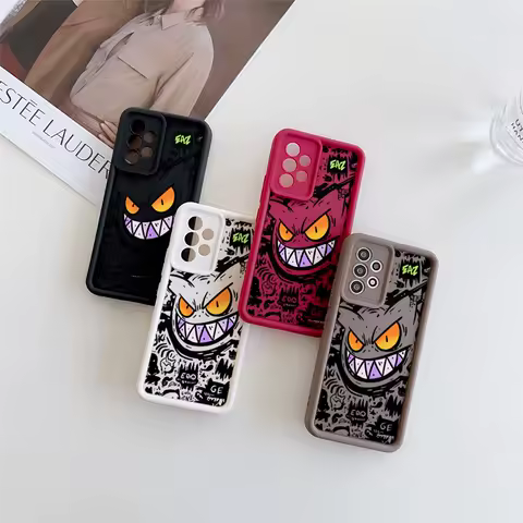 Gengar Cartoon Case For Samsung Galaxy M54 F06 M16 M15 M34 M23 M31 M51 A22 M30S M20 M11 A31 A51 A71 A70 A50 A30 A13 A12 A03 A73