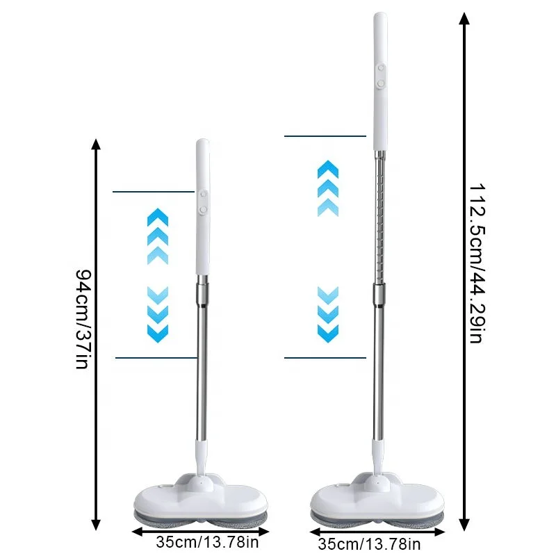 منظف الأرضيات اللاسلكي القابل لإعادة الشحن 2025 - ممسحة كهربائية مع خزان المياه ووظيفة الرش، قضيب قابل للتعديل للتنظيف العميق