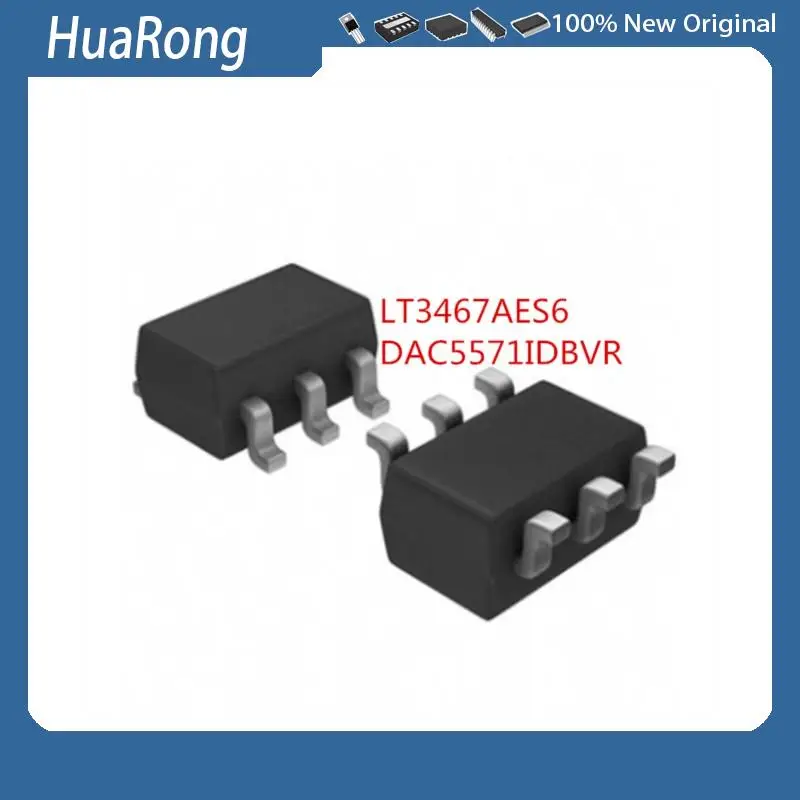 

5 шт./лот LT3467AES6 LTBCC DAC5571IDBVR D571 SOT23-6