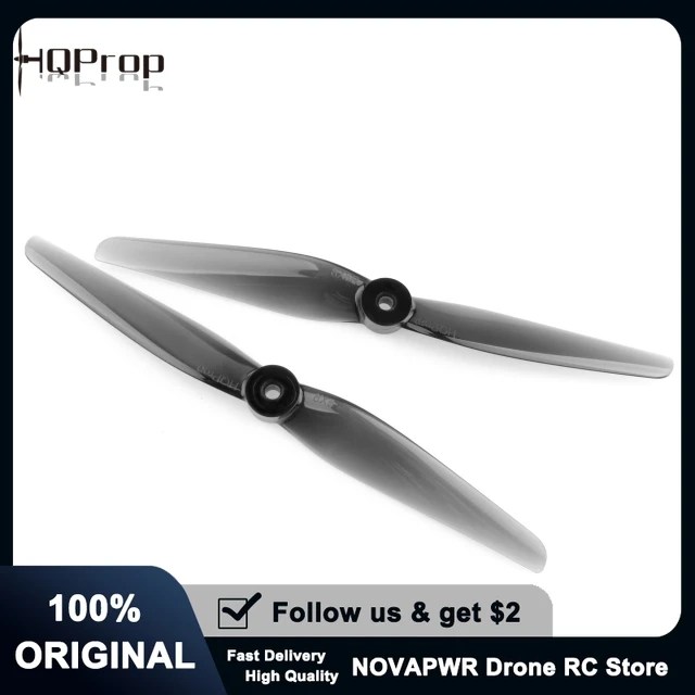 

HQProp 8x5 8Inch 2-Blade Polycarbonate Propeller (2CW+2CCW) 17.4mm Diameter Light Gray for FPV Drones