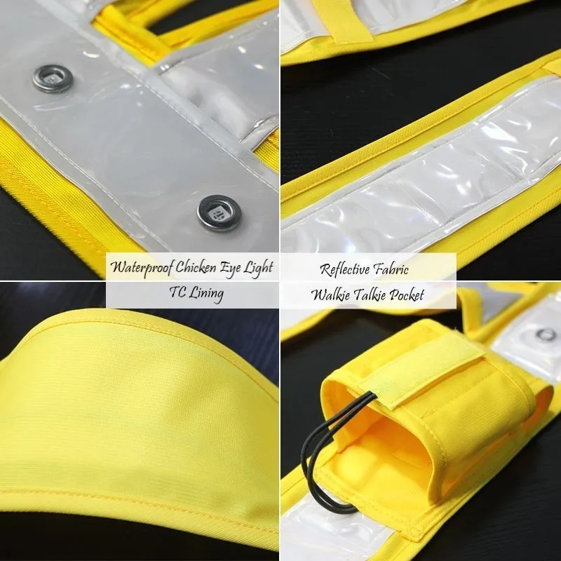 BA-C07 LED Luminous Vest Bright Reflective Strap Night Run Riding USB Charging Safety Warning Belt Luminous Work Clothes