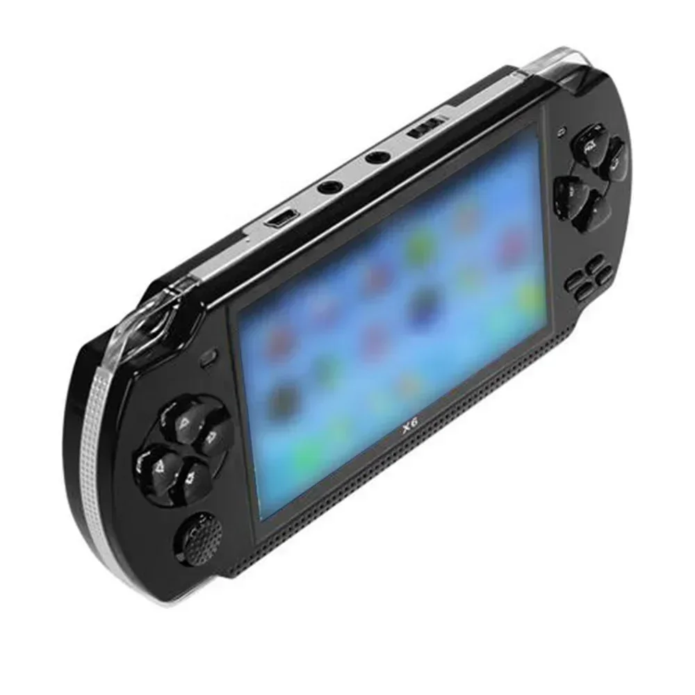 X6 Handheld Game Console 4.3 Inch Screen 128 bit Video Games Consoles Game Player Real 8GB For Camera,Video,E-book