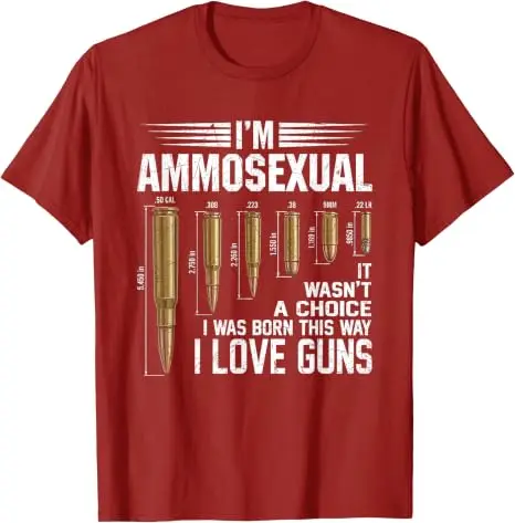 Ich bin ein Ammosexueller, Waffenliebhaber, Enthusiast, Zweite Verfassungszusatz, lustiges T-Shirt, Y2k, humorvoll, sarkastisch, Witz, Spruch, T-Shirt, Streetwear-Kleidung – Detail 8