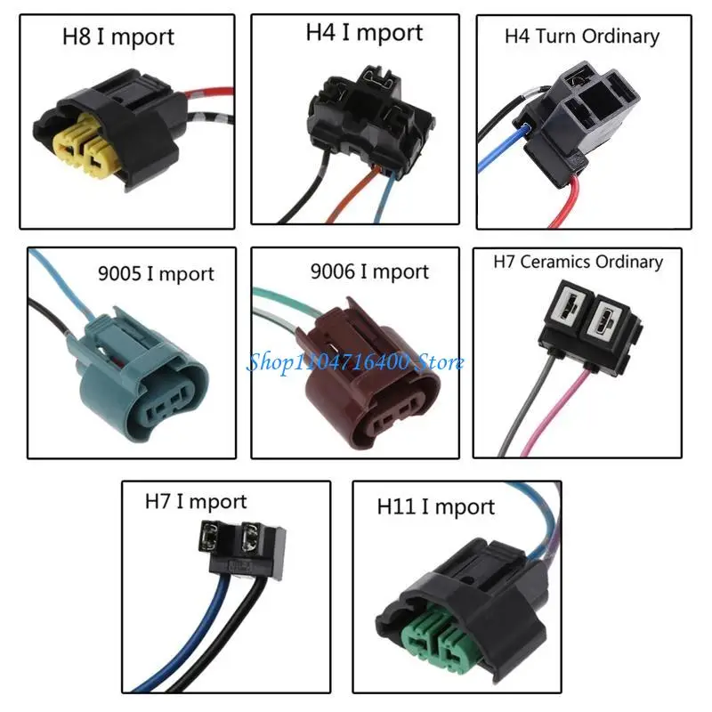 

y1gd H4 Car Halogen Bulb Socket Headlight Power Adapter Plug Connector Wiring Harness