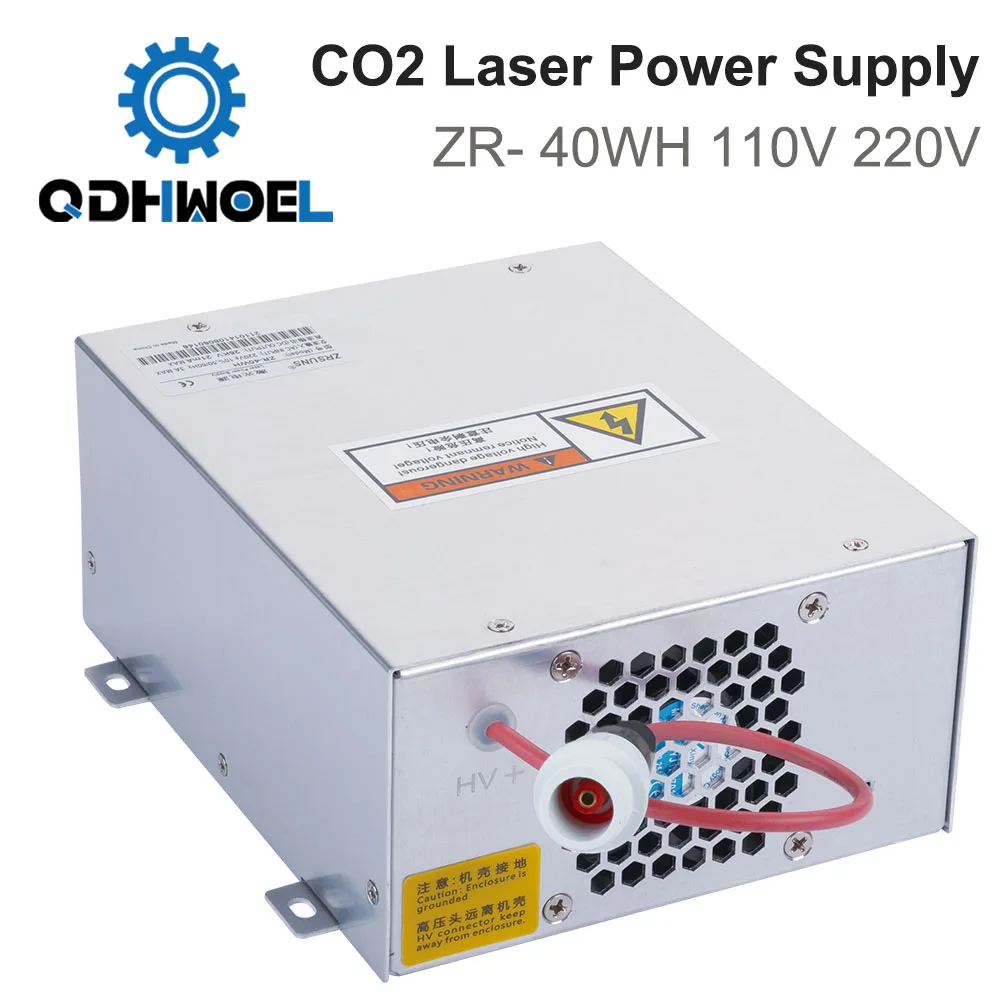 40W High Voltage Laser PSU ZR-40WH AC 110V/220V for CO2 Glass Tube Engraver Cutter