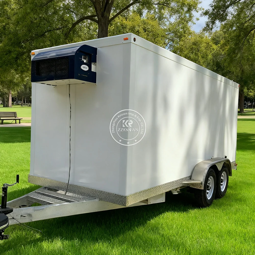 Mobile Portable Freezer Truck Cold Storage Trailer Portable Food Storage Cold Refrigerated Truck Trailer for Frozen Food