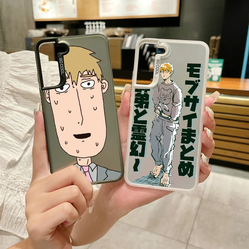 Mobu Saiko Hyaku reigen arataka Phone Case For Samsung Note20 S24 S23 S22 S21 S20 FE Plus Ultra 5G Colorful Cover Funda Silicone