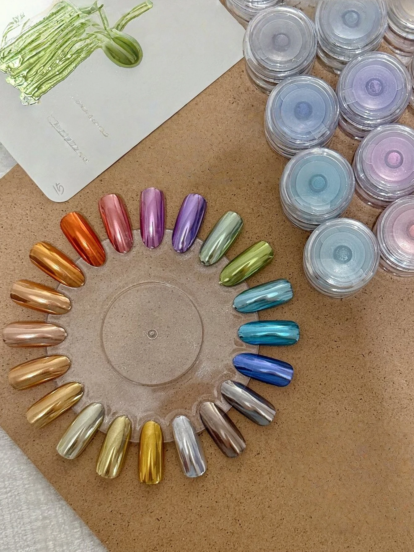 1-teiliger superheller Kristallspiegel, magischer Spiegelpulver, DIY-Nagelkunst-Nagelanhänger, geeignet für Nagelkunst-Anfänger