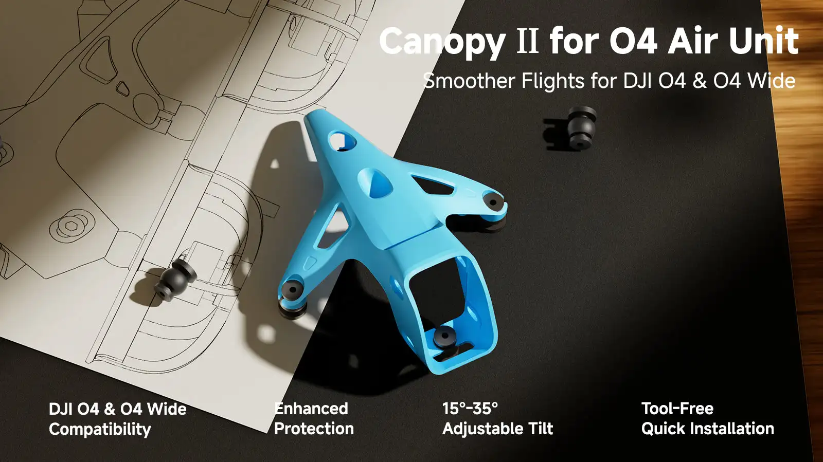 BETAFPV Meteor75 Pro II Canopy II for O4 Air Unit and Brushless Whoop Frame, Gemfan 1811 3-Blade Propellers Parts and Spares