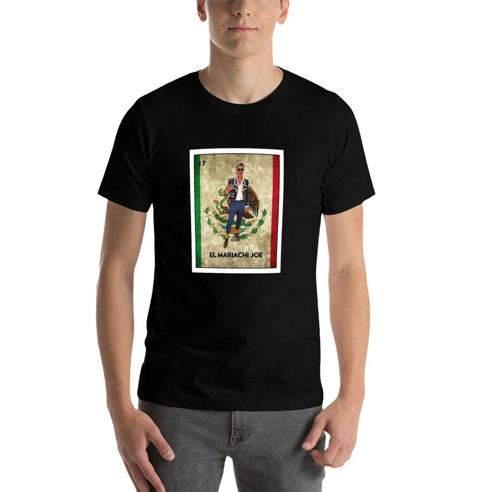 Joe Kelly Mexican Loteria: El Mariachi Joe. Funny Spanish. Los Angeles. Joe Kelly Fight Club T-Shirt view 4