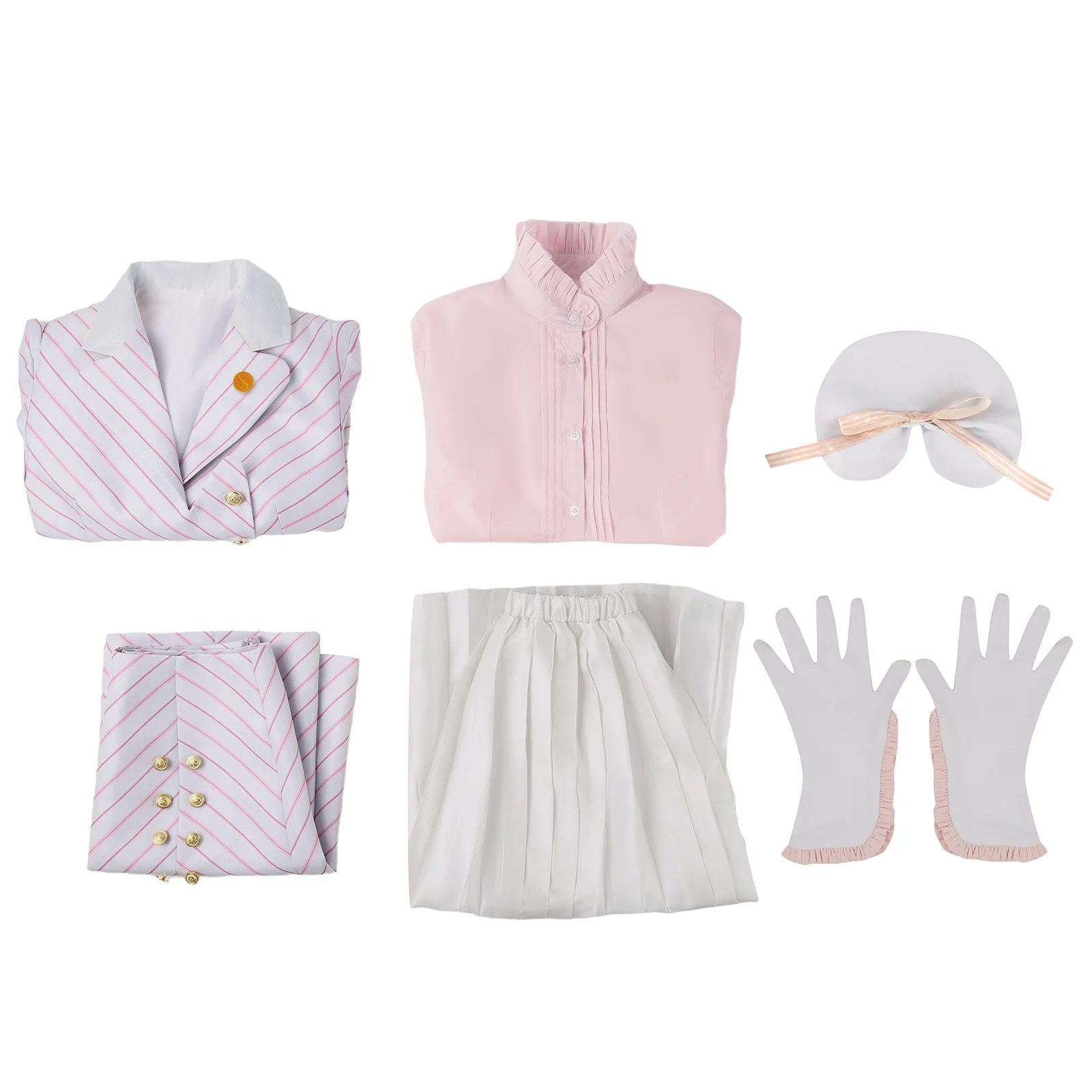 فستان Glynda التنكري معطف قميص أرجواني مع قبعات وقفازات مجموعة كاملة لحفلات الهالوين وأعياد الميلاد