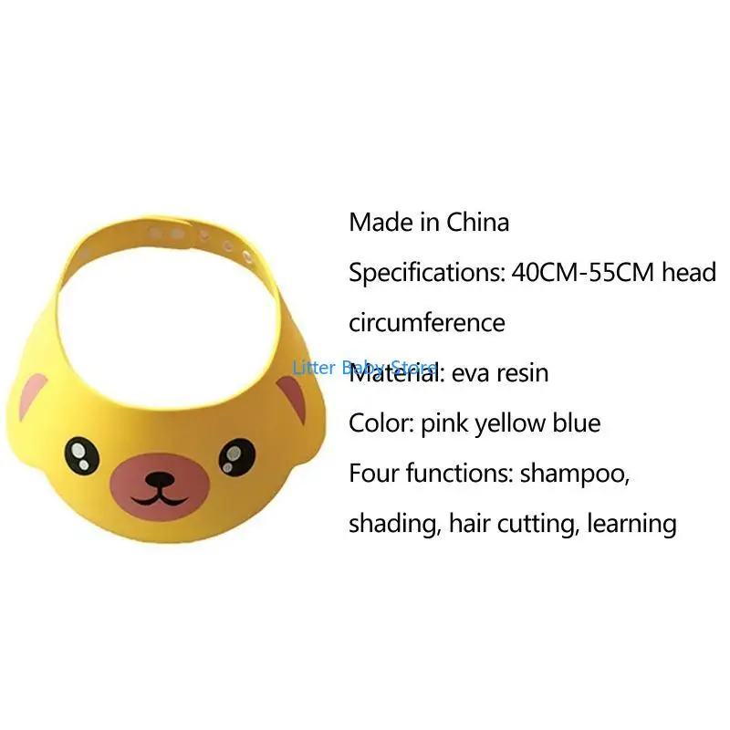 

N80C Kids Bath Visor Hat Adjustable Baby Shower Protect Shampoo Baby Care Shield
