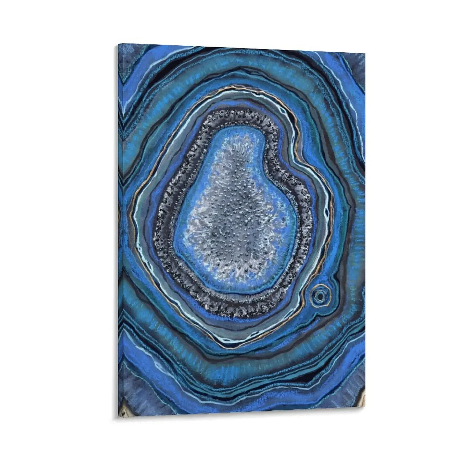 

LAPIS LAZULI BEAUTIFUL BLUE STONE GEODE ARTWORK Canvas Painting vintage home decor Bedroom deco Decoration for home