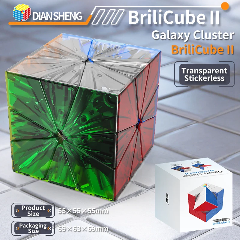 

DianSheng Galaxy Clustar Brilicube II Magic Cube Diansheng Brilicube Transparent Cube Children Gift Puzzle Toys