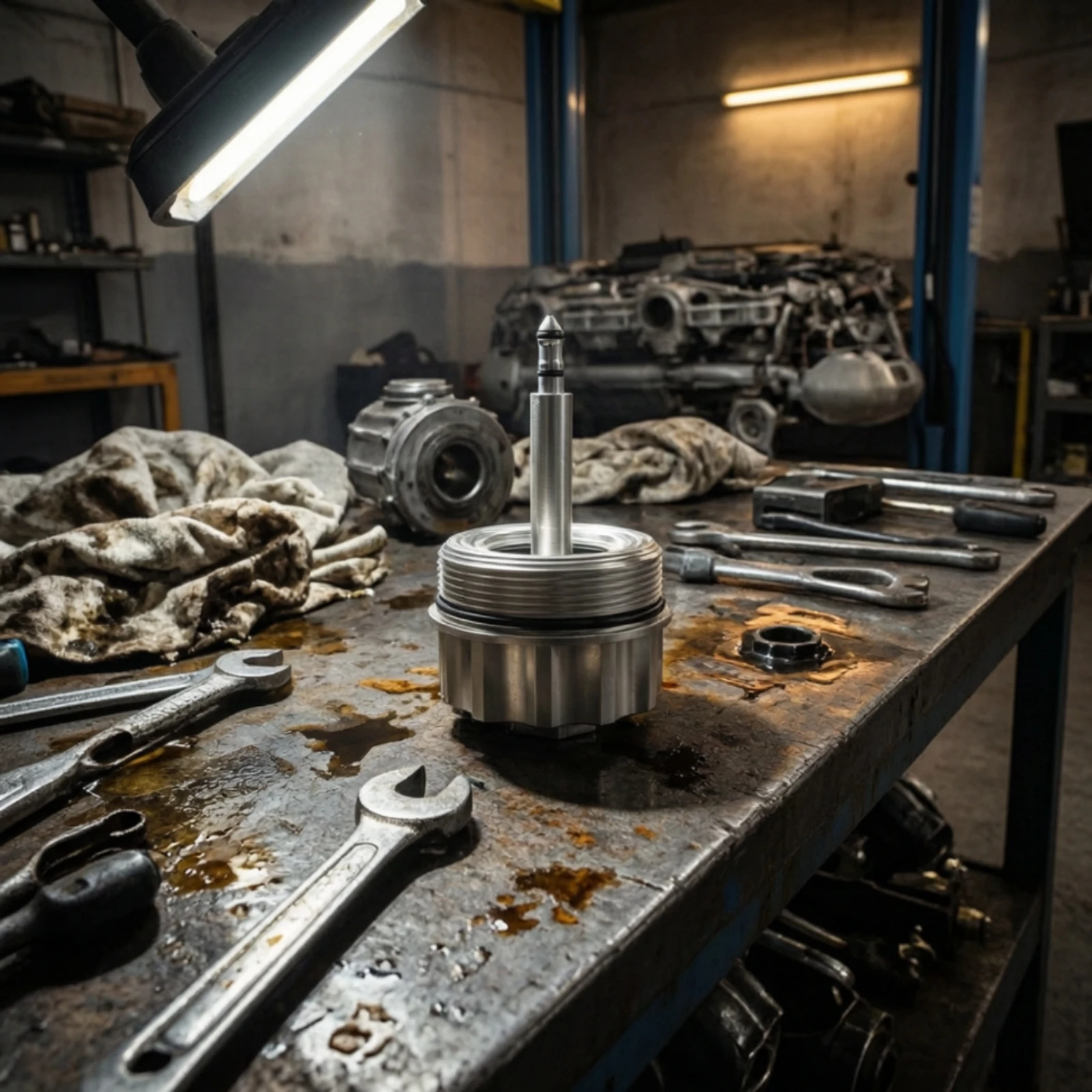 Oil Filter Housing Cap Machined Oil Filter Housing Cover with O-Seal Engine Part Threaded Long-Lasting for Maintenance