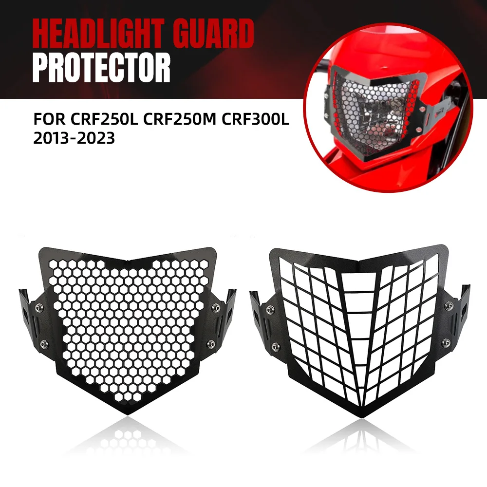 

For Honda CRF250L CRF250M CRF300L 2013-2014-2015-2016-2017-2018-2019-2020-2021-2022-2023 Headlight Light Protector Guard Cover