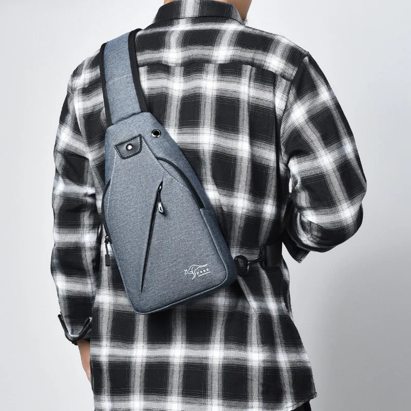 

Wear-resistant Oxford fabric men's crossbody bag, simple shoulder bag for travel, water-resistant single-shoulder bag