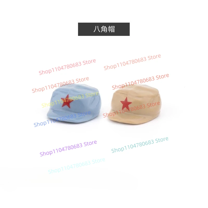 

MOC New Military Building Blocks Doll Mini Doll Accessories Helmet Headdress Octagonal Hat Toy Gift Ornaments Collection
