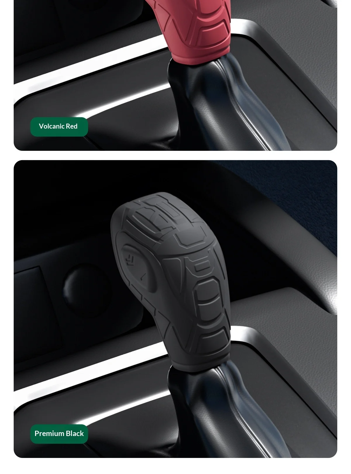 Auto-Leder-Carbonfaser-Schaltknaufabdeckung für Ford EcoSport Escape Fusion C-Max Energi Wagon Fiesta Focus Transit Van MK3 – Detail 15