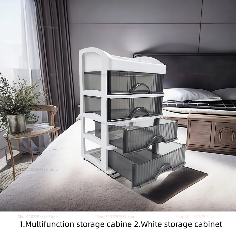 Light Luxury Desktop Storage Box Drawer Jewelry Organizer Multi-Layer Cosmetic Dresser Dorm Room Storage Rack