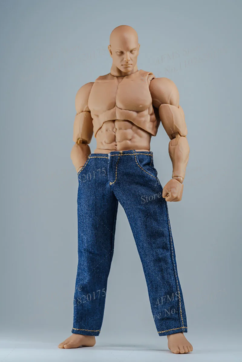 1/12 Mannelijke Soldatenjas Pluche Kraag Motorfiets Leren Jas Jeans Kleding Fit 6Inch Mezco Romankey Actie Figuur Body Speelgoed