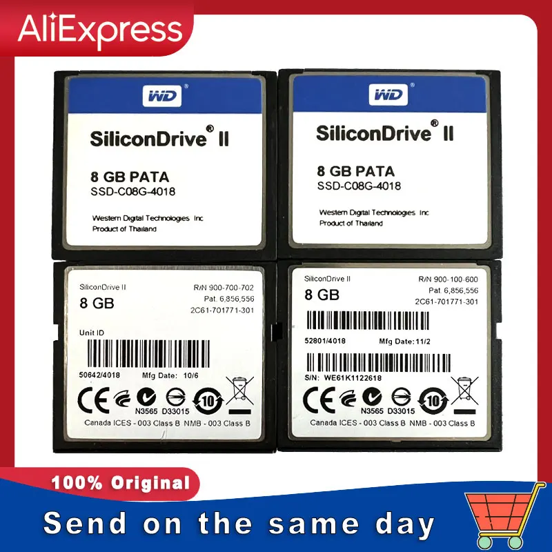 Western Digital WD CF Card 128MB 256MB 512MB Compact Flash Card 1GB 2GB 4GB 8GB 16GB Memory Card For Industrial equipment