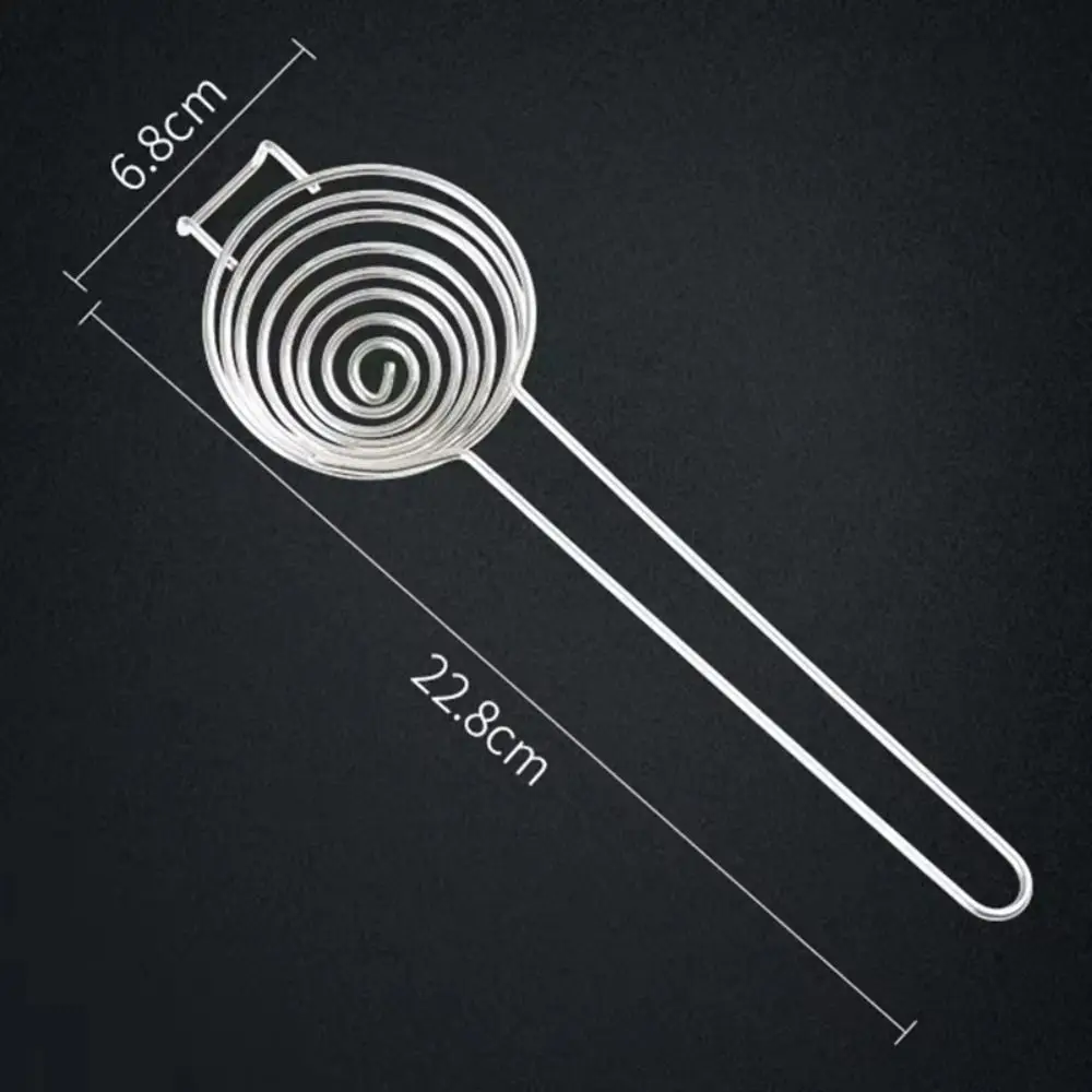 New Stainless Steel Egg Divider Long Handle Kitchen Gadgets Egg Filter Circles Funnel Egg Yolk Separator image 6
