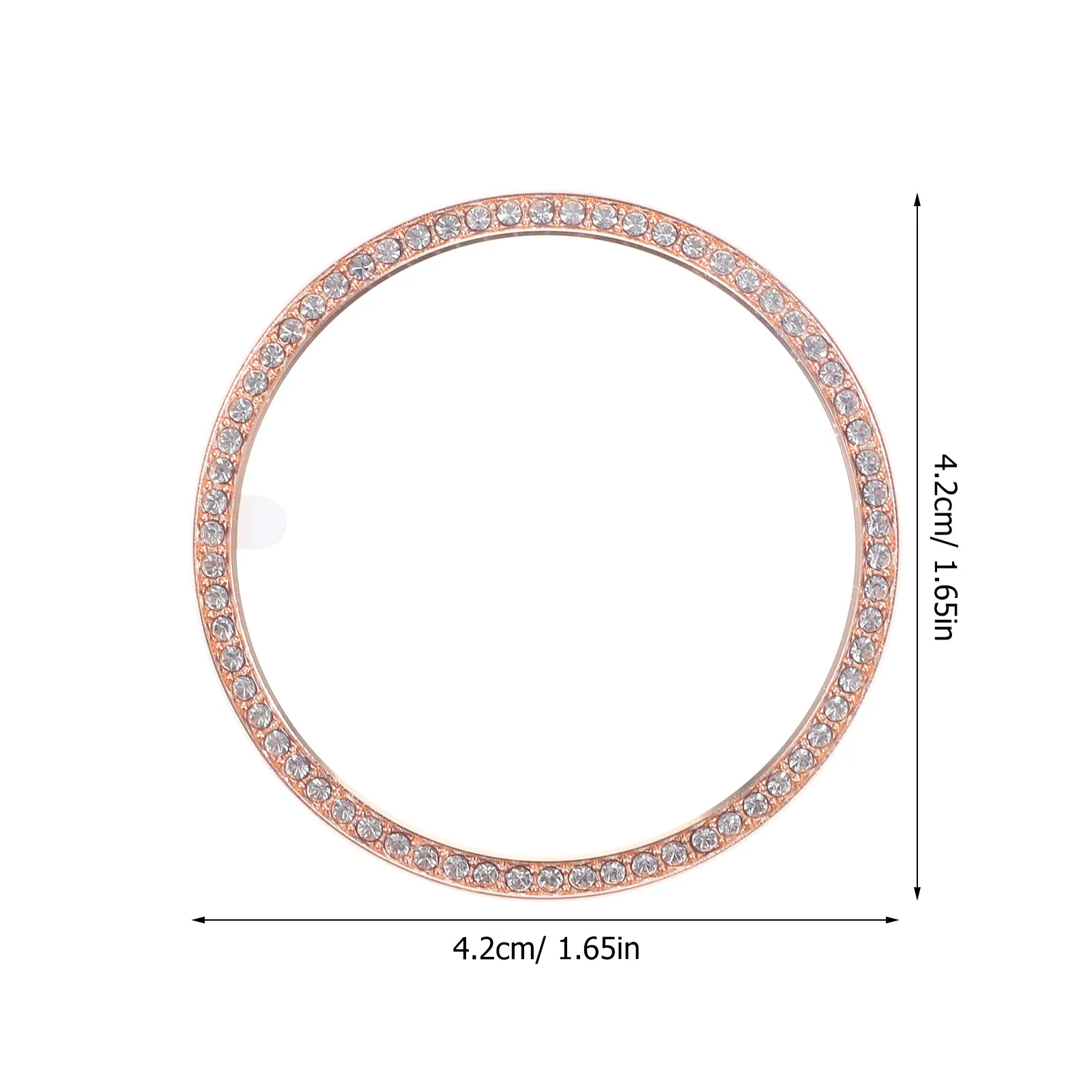 Anel de Bezel Dourado Rosé com Diamantes 46mm para Smartwatch de Liga Metálica - Capa Protetora Antirriscos e Anticolisão com Visual Elegante