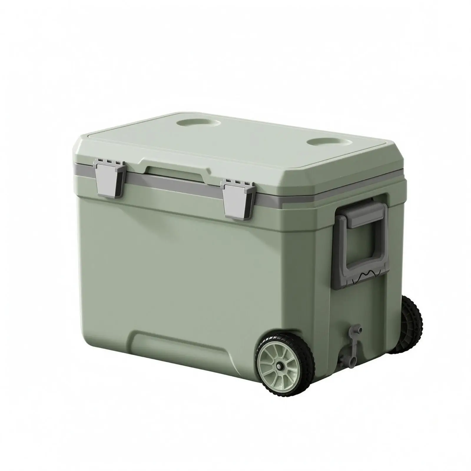 Insulated Container 45 L Hard Chiller Silicone Seal Ice Chest Grn-gray 45L W