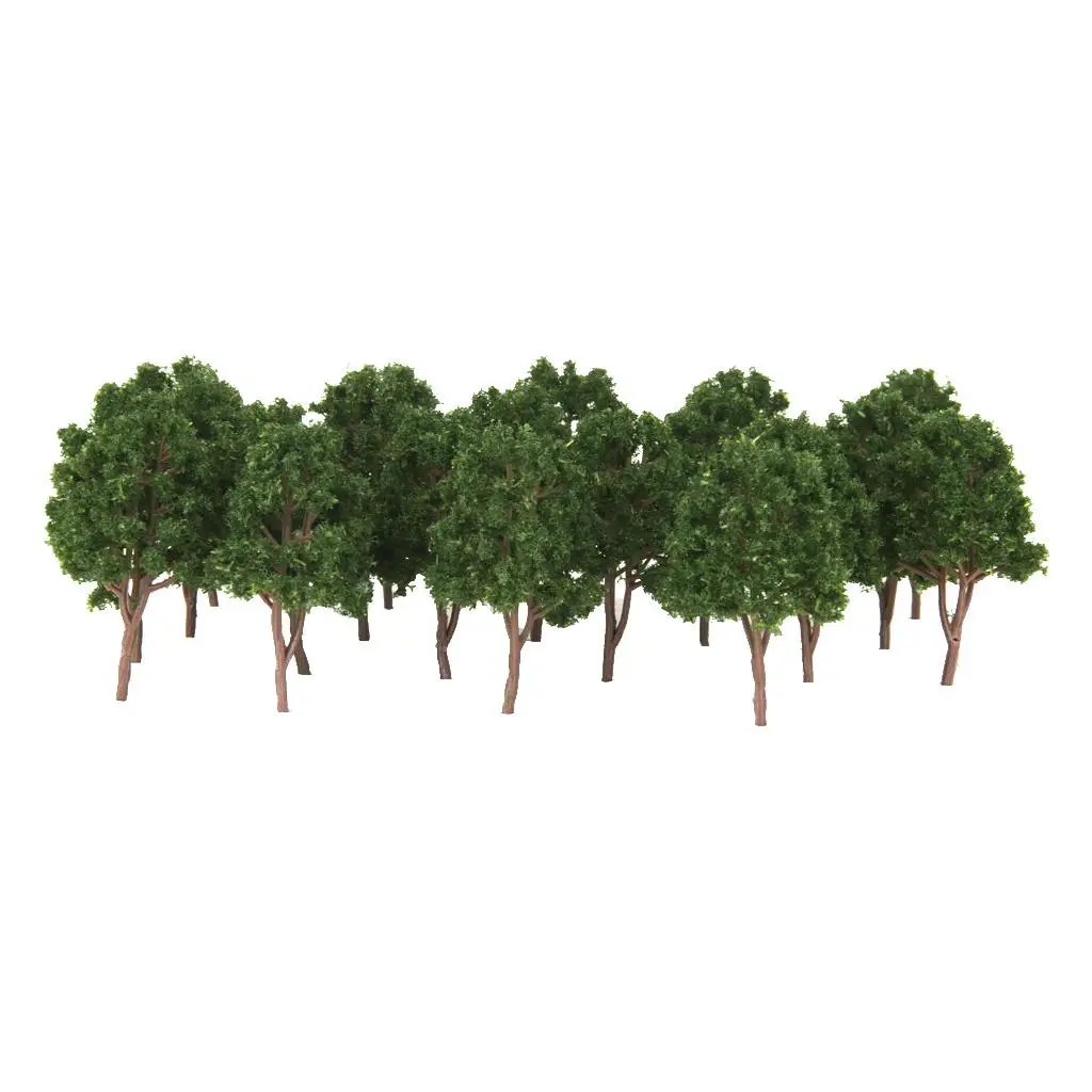 20pcs Plastic Model Trees Train Layouts Architectural Model Supplies