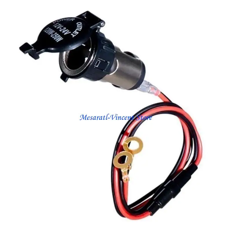 A70F 12V-24V Cigarette Adapter Power Outlet Replacement Automotive Accessory